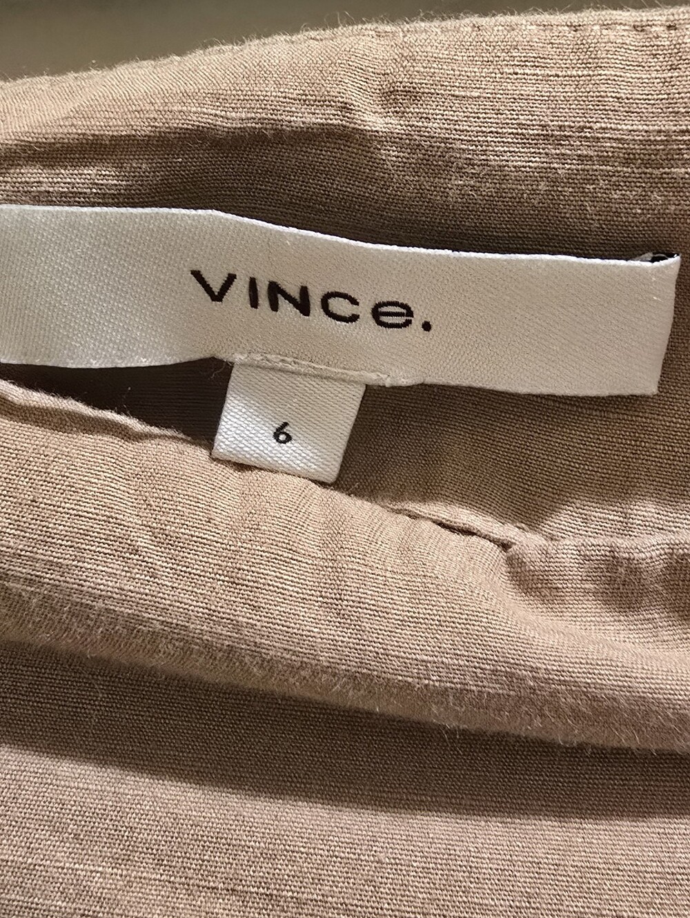 Vince Cotton Blend Pleated Flare Mini Skirt Camel Tan NWOT Size 6 - Picture 6 of 9